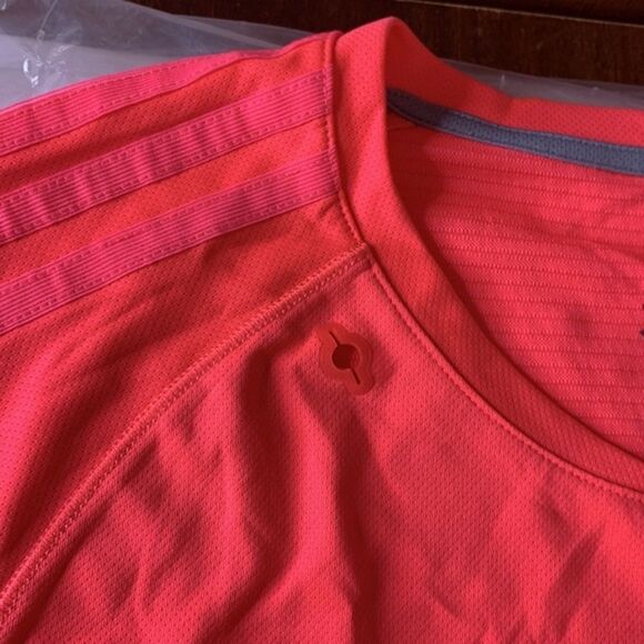 Adidas Supernova Short Sleeve Top Size Large Bright Coral - Picture 9 of 12